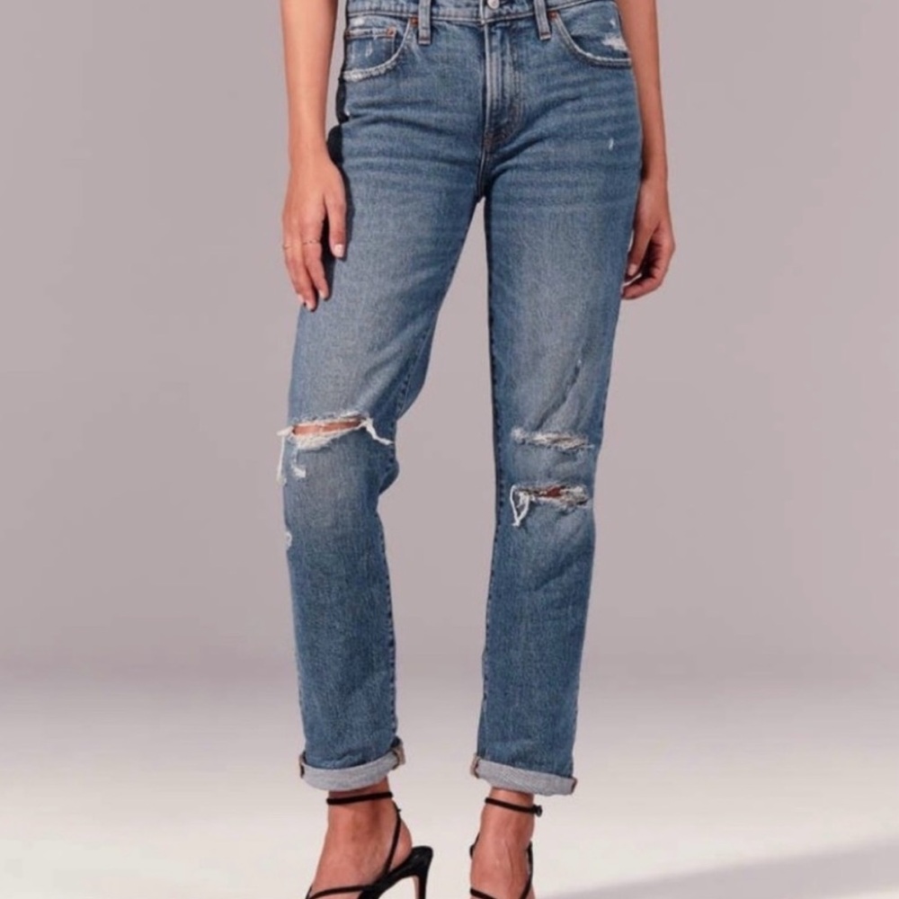 Abercrombie Mid Rise Boyfriend Jeans
